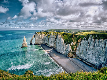 Coastline, sky, nature, coast HD wallpaper
