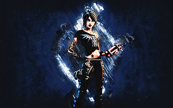 Fortnite Shadow TNTina Skin, Fortnite, main characters, blue stone background, Shadow TNTina, Fortnite skins, Shadow TNTina Skin, Shadow TNTina Fortnite, Fortnite characters HD wallpaper