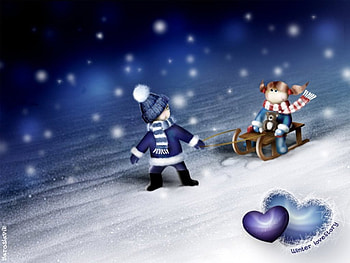 Christmas Love, winter, boy, love, christmas, nature, girl HD wallpaper