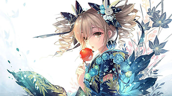 anime Girls, Anime, Original Characters, Kimono, Japanese Clothes / and Mobile Backgrounds HD wallpaper