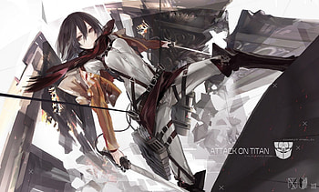 Leading Savior, white, black, titan, mikasa, cool, nice HD wallpaper