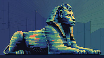 Neon Sphinx —, Statue, Egyptian HD wallpaper