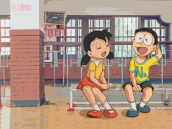Shizuka Minamoto And Nobita Nobi - HD wallpaper