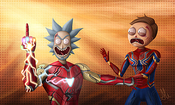 Rick And Morty X Avengers Endgame , rick-and-morty, tv-shows, behance HD wallpaper