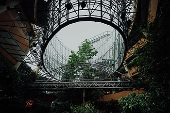 Trees, Architecture, Building, Miscellanea, Miscellaneous, Bridge, Modern, Up To Date HD wallpaper
