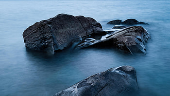 Lake Superior Rocks , lake, nature, rocks HD wallpaper