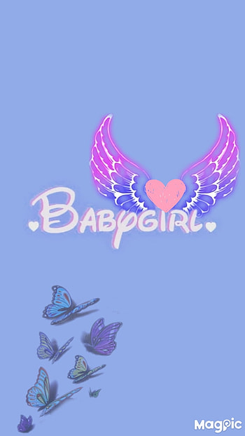 butterfly babygirl, blue, butterflies HD phone wallpaper