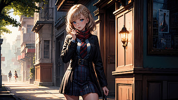 Morning Routine An Anime Girl School Walk, anime-girl, anime, artist, artwork, digital-art, deviantart HD wallpaper