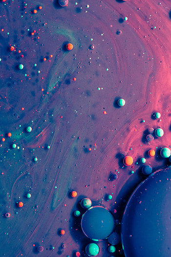 Abstract, Bubbles, Multicolored, Motley, Texture, Paint HD phone wallpaper