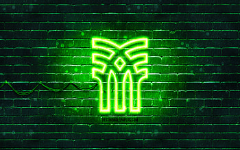 Fenchurch green logo, , green brickwall, Fenchurch logo, brands, Fenchurch neon logo, Fenchurch HD wallpaper