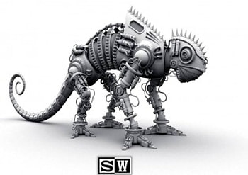 Mechameleon, I feel no sorrow, no emotion, robotic chameleon, lizard HD wallpaper