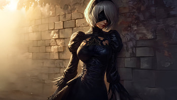 Yorha 2b Nier Automata Cool Portrait, nier-automata, games, artwork, digital-art, ai, video-games HD wallpaper