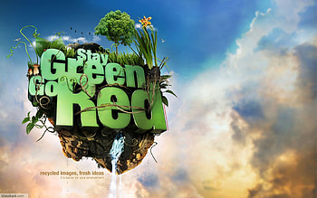 stay green go red, green , abstract, fantasy, other, cool, jungle HD wallpaper
