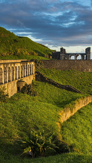 Historical fort, Caribbean heritage, Colonial architecture, Majestic setting HD phone wallpaper