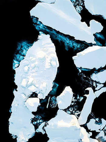 Nature, Water, Ice, Snow, View From Above, Ice Floes HD phone wallpaper