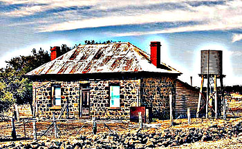old farm house, farm, old, bluestone, house HD wallpaper