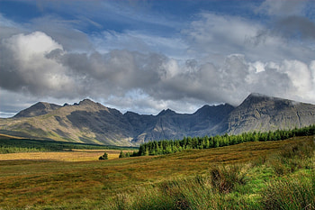 Nature, Trees, Mountains, Clouds, Vertex, Tops, Polyana, Glade HD wallpaper