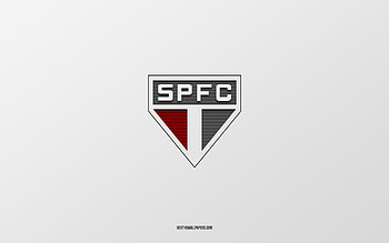 Sao Paulo FC, white background, Brazilian football team, Sao Paulo FC emblem, Serie A, Sao Paulo, Brazil, football, Sao Paulo FC logo HD wallpaper
