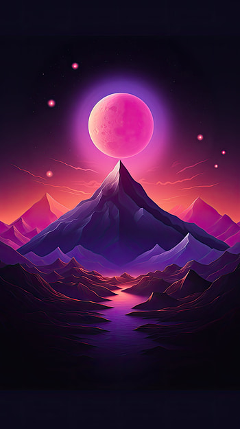 Colorful Dark Mountain, colorful, black, nature, mountain HD phone wallpaper