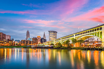 Cleveland Skyline, Wrench in Cleveland, Wrench is in, Cleveland Ohio HD wallpaper