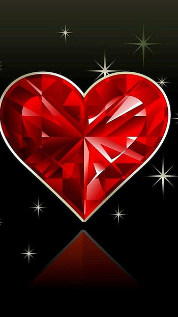 Black Heart, black red HD phone wallpaper
