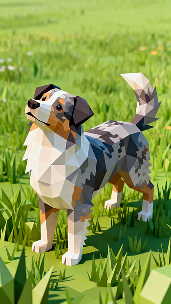 Aussie Meadow: Pocket Shepherd Mobile Minimal Aussie, dog HD phone wallpaper