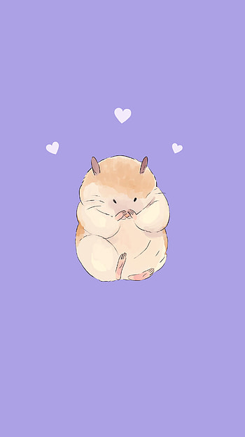 Purple Hamster, love, pink HD phone wallpaper