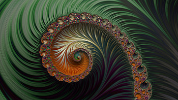 Trippy Psychedelic Fractal, green, dark, Abstract, fractal, abstract green HD wallpaper