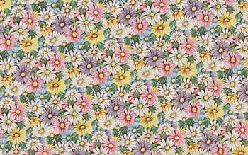 Texture, pink, yellow, flower, green, paper, pattern HD wallpaper