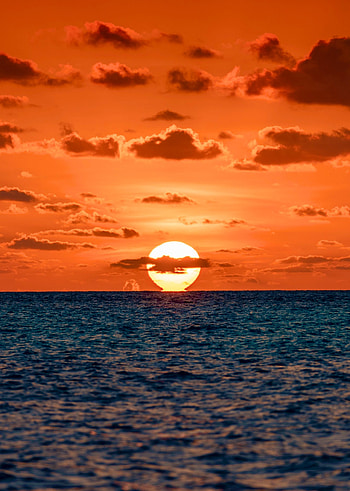 Nature, Water, Sunset, Sea, Sun, Horizon HD phone wallpaper