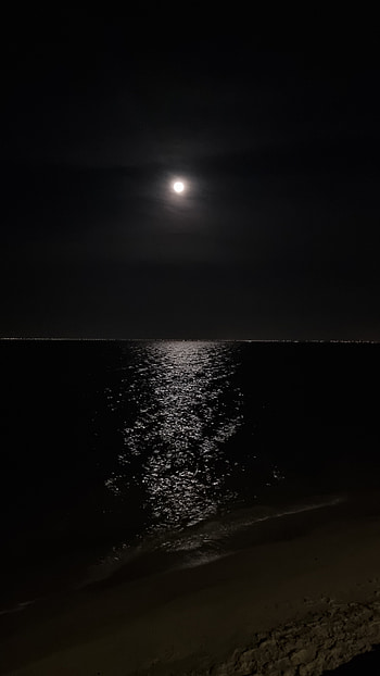 Midnight Moonligh, sky, Fullmoon HD phone wallpaper