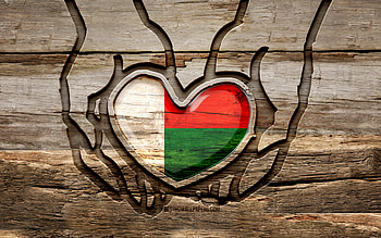 I love Madagascar, , wooden carving hands, Day of Madagascar, Flag of Madagascar, Take care Madagascar, creative, Madagascar flag, Madagascar flag in hand, wood carving, african countries, Madagascar HD wallpaper