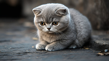Cute Scottish Fold Cat, Animal, cat, Scottish Fold, cute, cute cat HD wallpaper