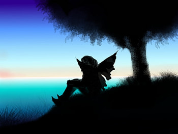 Beautiful View, fairy, blue, beautiful, elf HD wallpaper
