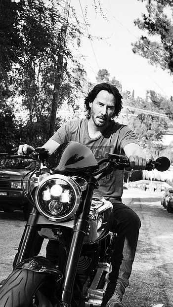 Keanu Reeves, Motorcycle, Action Star, Vehicle HD phone wallpaper