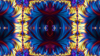Trippy Psychedelic Fractal, trippy, psychedelic, aesthetic, blue, Abstract, fractal, abstract blue HD wallpaper