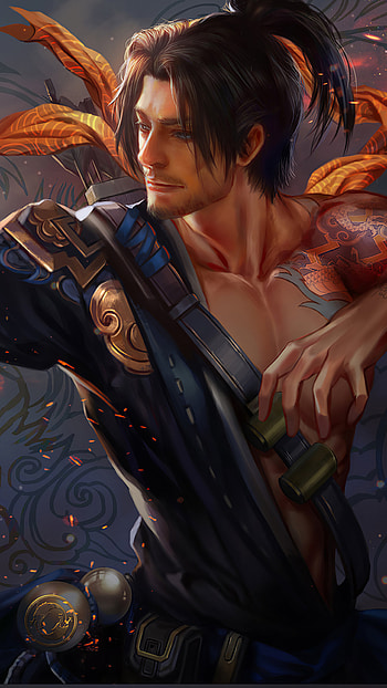 Hanzo Overwatch artwork, Sony Xperia HD phone wallpaper