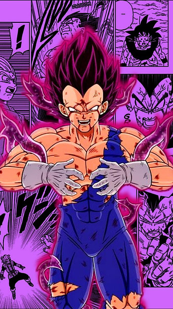 Vegeta Ultra Ego, ultraego, art, pink, DBS, anime HD phone wallpaper