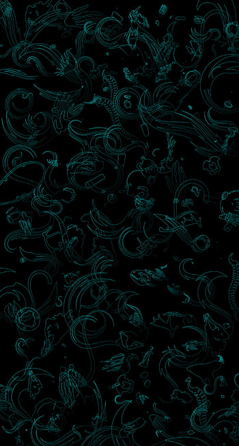 Black & cyan, logos on black, black and cyan, abstract, black abstract, logos HD phone wallpaper