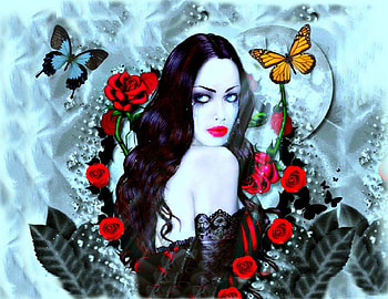 Gothic Accalia Vampire, ART, BEAUTY, GOTHIC, ABSTRACT HD wallpaper
