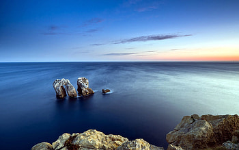 Nature, Stones, Sea, Smooth, Surface, Calm HD wallpaper