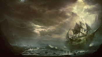 Ghost Ship, Pinning on illustrations HD wallpaper