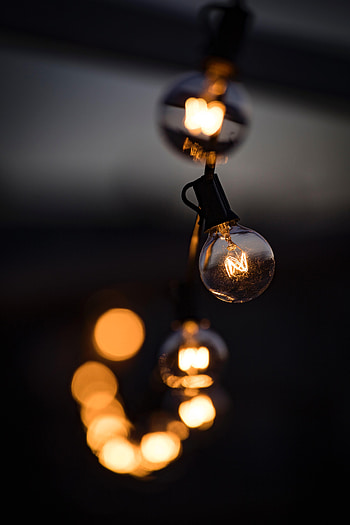 Shine, Light, Miscellanea, Miscellaneous, Blur, Smooth, Garland, Light Bulb HD phone wallpaper