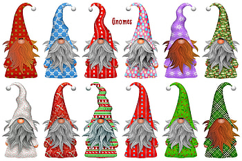 Christmas Gnomes, fantasy, red, green, mean, creatures, hats, gnomes HD wallpaper