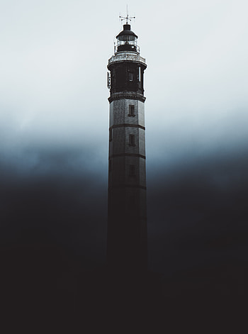 Architecture, Dark, Miscellanea, Miscellaneous, Fog, Shadow, Lighthouse HD phone wallpaper