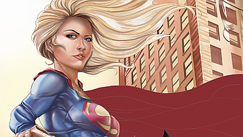 Supergirl Paint Art, supergirl, superheroes, artwork, digital-art HD wallpaper