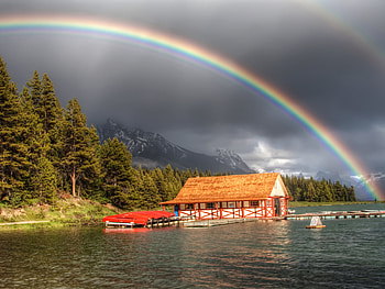 Landscape, Nature, Rainbow HD wallpaper