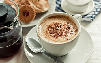 Food, Coffee, Cup, Cream, Saucer HD wallpaper