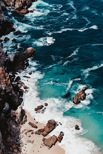 Nature, Rocks, Shore, Bank, Coast, Tide, High Tide HD phone wallpaper