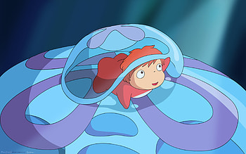 Ponyo, Anime ocean adventure, Magical fish-girl, Studio Ghibli HD wallpaper